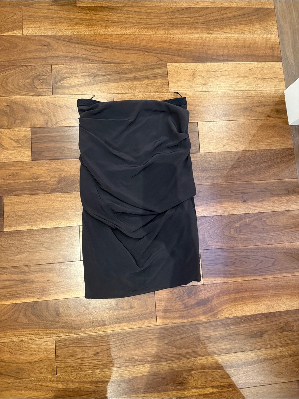 MaxMara Black Draped Pencil Skirt